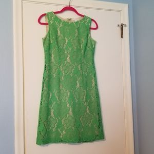 New York & Company green lace dress